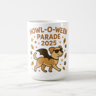 Mug Magique Parade Howl O Ween 2025 Art de chien mignon Hallow
