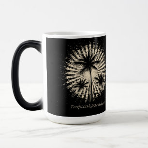 Mug Magique Paradis tropical soleil palmier