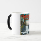 Mug Magique Parc national de Yellowstone, affiche de voyage du (Devant gauche)