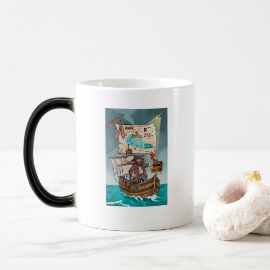 Mug Magique Parlez comme une fête de pirates (Avec donut)