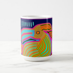 Mug Magique Parrot d'art populaire tropical