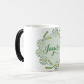 Mug Magique Pastel Yellow Green Custom Daisy (Devant gauche)