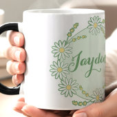 Mug Magique Pastel Yellow Green Custom Daisy