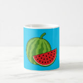 Mug Magique Pastèque et tranche | Ajouter Votre Nom (Centre)