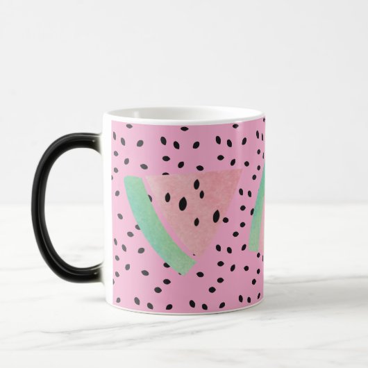 Mug Magique Pastèque Fruit Rose Café Thé (Gauche)