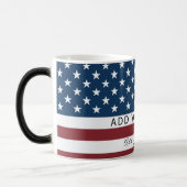 Mug Magique Patriotic US Flag Custom Text Name (Gauche)
