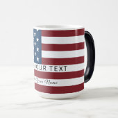 Mug Magique Patriotic US Flag Custom Text Name (Devant droit)