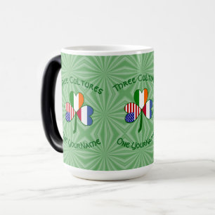 Mug Magique Pays-Bas Irlande États-Unis Trèfle Drapeau Personn