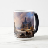 Mug Magique Paysage D'Hiver Avec Frozen River Art Classique (Devant droit)