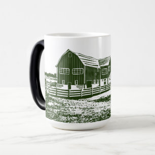 Mug Magique Paysage rural maison de ferme de style coupe