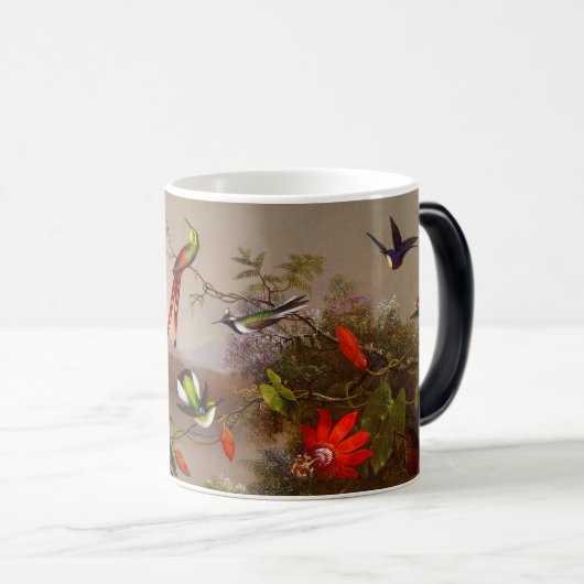 Mug Magique Paysage tropical avec dix colibris (Devant droit)