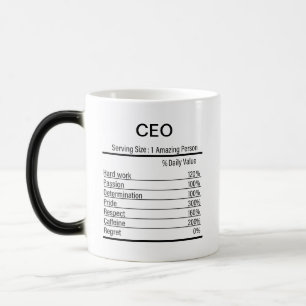 Mug Magique PDG personnalisé Nutrition Facts, Nutrition Facts