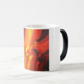 Mug Magique Peinture Abstraite d'expressionnisme jaune rouge (Devant droit)