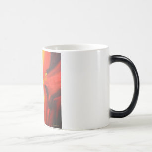 Mug Magique Peinture Abstraite d'expressionnisme jaune rouge