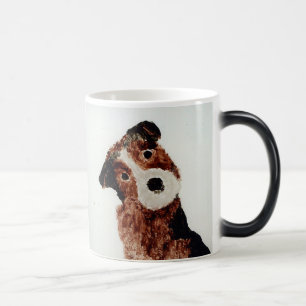 Mug Magique Peinture Brown de chien Terrier Peinture de animal