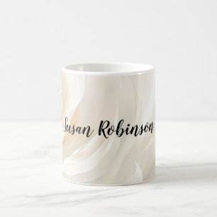 Mug Magique Peinture de fleurs abstraites de rose blanche
