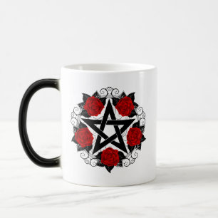 Mug Magique Pentagramme aux roses rouges