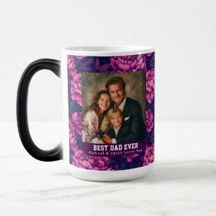 Mug Magique Peonies Florales Espresso de la Fête des Papas