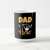 Mug Magique Père Cadeau Papa Tu Es Héros (Centre)