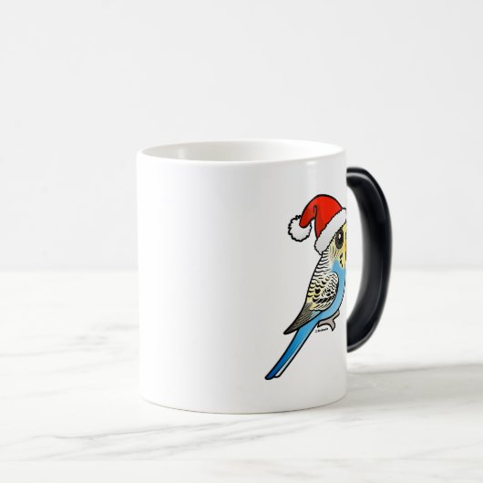 Mug Magique Père Noël bleu et jaune Budgie (Devant droit)