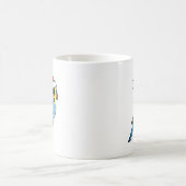 Mug Magique Père Noël bleu et jaune Budgie (Centre)