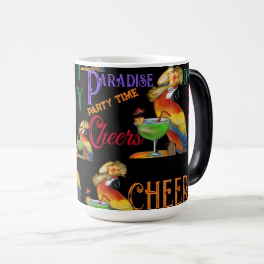 Mug Magique Perroquets de fête (Devant droit)