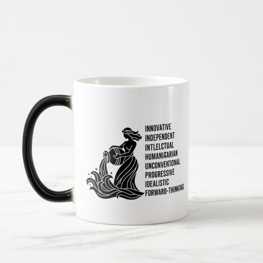 Mug Magique "Personalized Aquarius Zodiac sign, name ,traits  (Gauche)
