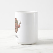 Mug Magique Personalized Highland cow messy bun  (Centre)