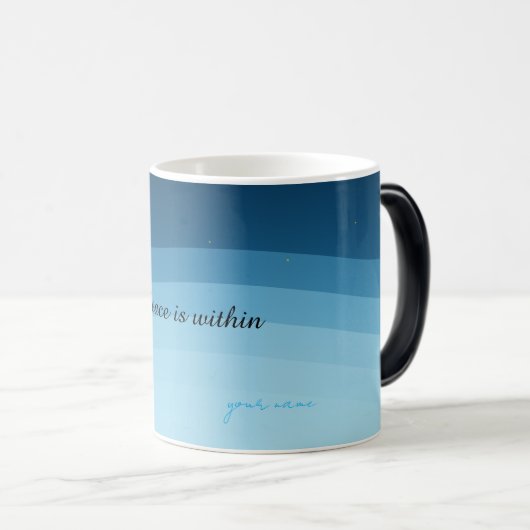 Mug Magique Personalized Night Sky Mug, Custom Name Ocean Wave (Devant droit)