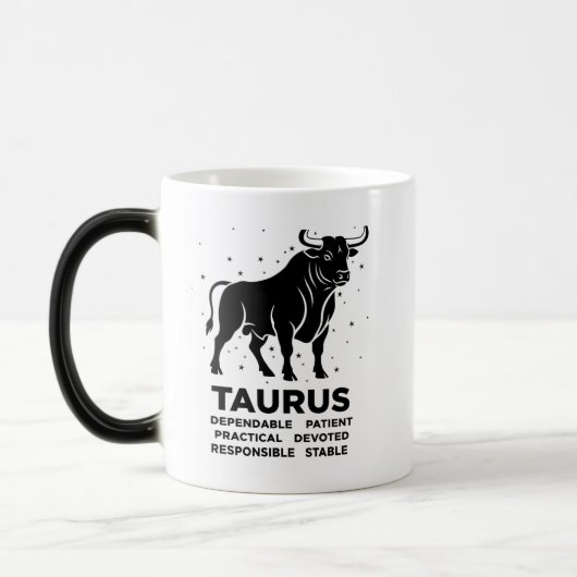 Mug Magique "Personalized Taurus Zodiac sign Name and traits" (Gauche)