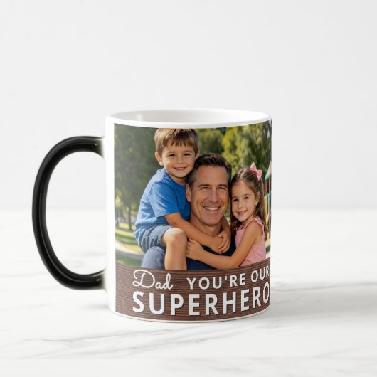 Mug Magique Personalized with 2 Photos and Text (Gauche)
