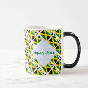 Mug Magique Personnalisation verte en carrelage du drapeau jam
