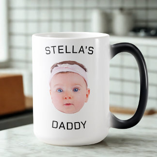 Mug Magique Personnalisé Baby Face Photo Papa Cadeau