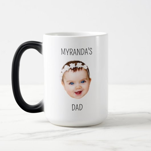 Mug Magique Personnalisé Bébé Visage Photo Papa Enfants mères (Gauche)