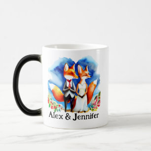 Mug Magique Personnalisé Fox Couple Names