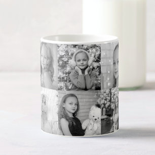 Mug Magique Personnalisé noir et blanc 10 souvenirs Collage ph