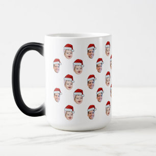 Mug Magique Personnalisé Santa Hat Visage Noël Cadeau 2 Photos