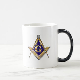 MUG MAGIQUE PERSONNALISEZ LE CARRÉ ET LA BOUSSOLE MAÇONNIQUES