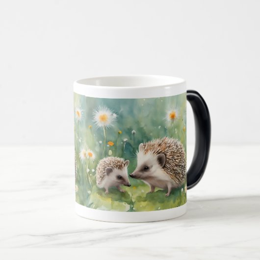 Mug Magique Petit animal de compagnie de hérisson - Design ani (Devant droit)