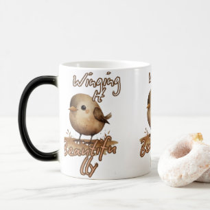 Mug Magique Petit Oiseau Artistique Chaud