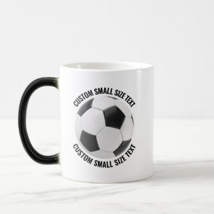 Mug Magique Petit Texte & Balle de Foot 325ml Personnalisé Cha