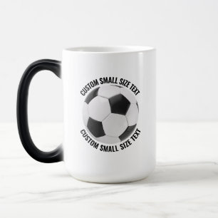 Mug Magique Petit Texte & Balle de Foot 445ml Personnalisé Cha