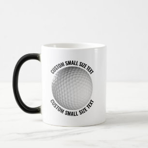Mug Magique Petit texte et balle de golf 325ml Personnalisable