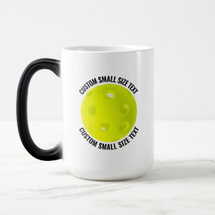Mug Magique Petit Texte & Pickleball 15oz Personnalisé Changem