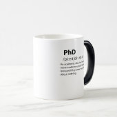 Mug Magique PhD Drôle Dictionnaire Définition (Devant droit)