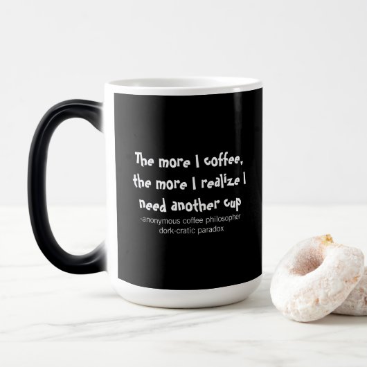 Mug Magique Philosophie du café Socrate Paradox (Avec donut)