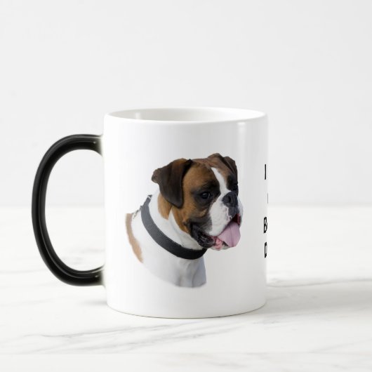 Mug Magique Photo de portrait de chien de boxeur (Gauche)