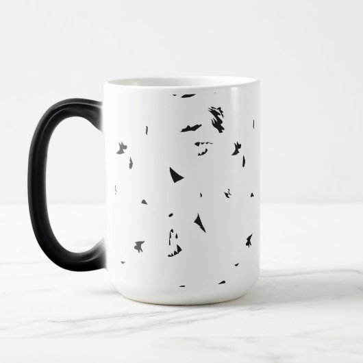 Mug Magique photo en noir et blanc d'un troupeau d'oiseaux (Gauche)