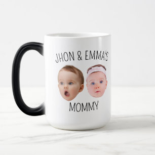 Mug Magique Photo personnelle du visage Mug, cadeau de la fête