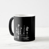 Mug Magique Photo Pièces d'échecs N&B (Devant gauche)